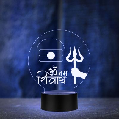 Om Namah Shivay Shivling Night lamp with 16 Color Changing Light Temple, Home Decor